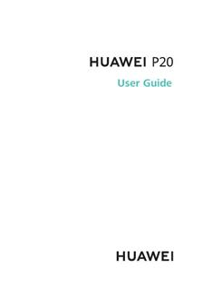 Huawei P20 manual. Tablet Instructions.